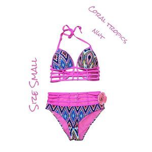 Coral Tropics Bikini Set NWT size Small